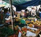 Hier gibt es noch richtiges Marktleben (Click: zoom in 162 kb) Bild: Markt in Loule